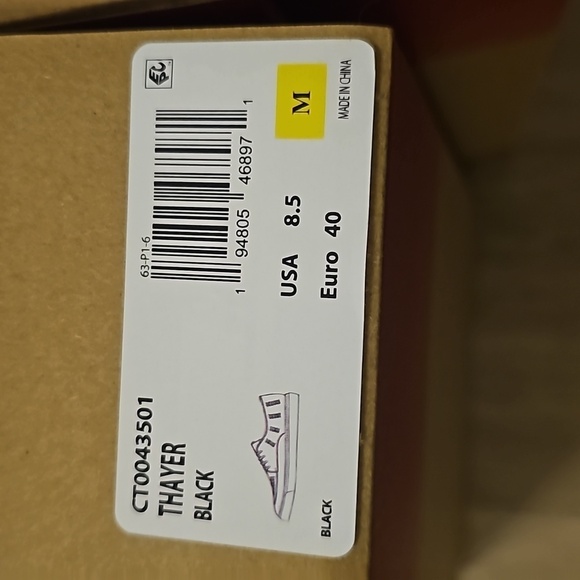 NIB Comfortiva Align Thayer Apron Toe Sneaker Black w White Sole. Size 8 & 8.5 - Picture 7 of 14